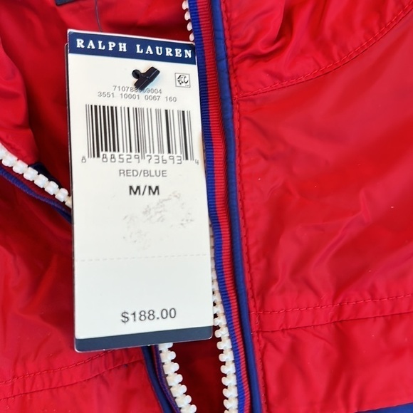 Polo Ralph Lauren Mens medium Colorblock Hooded Windbreaker Jacket NEW! - Picture 2 of 6